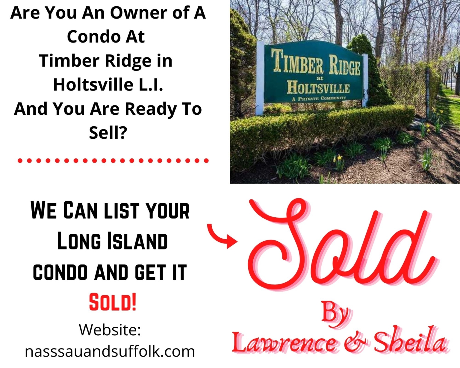 Timber Ridge Owners At Holtsville New York Let’s Get Your Condo Sold Suffolk Experts