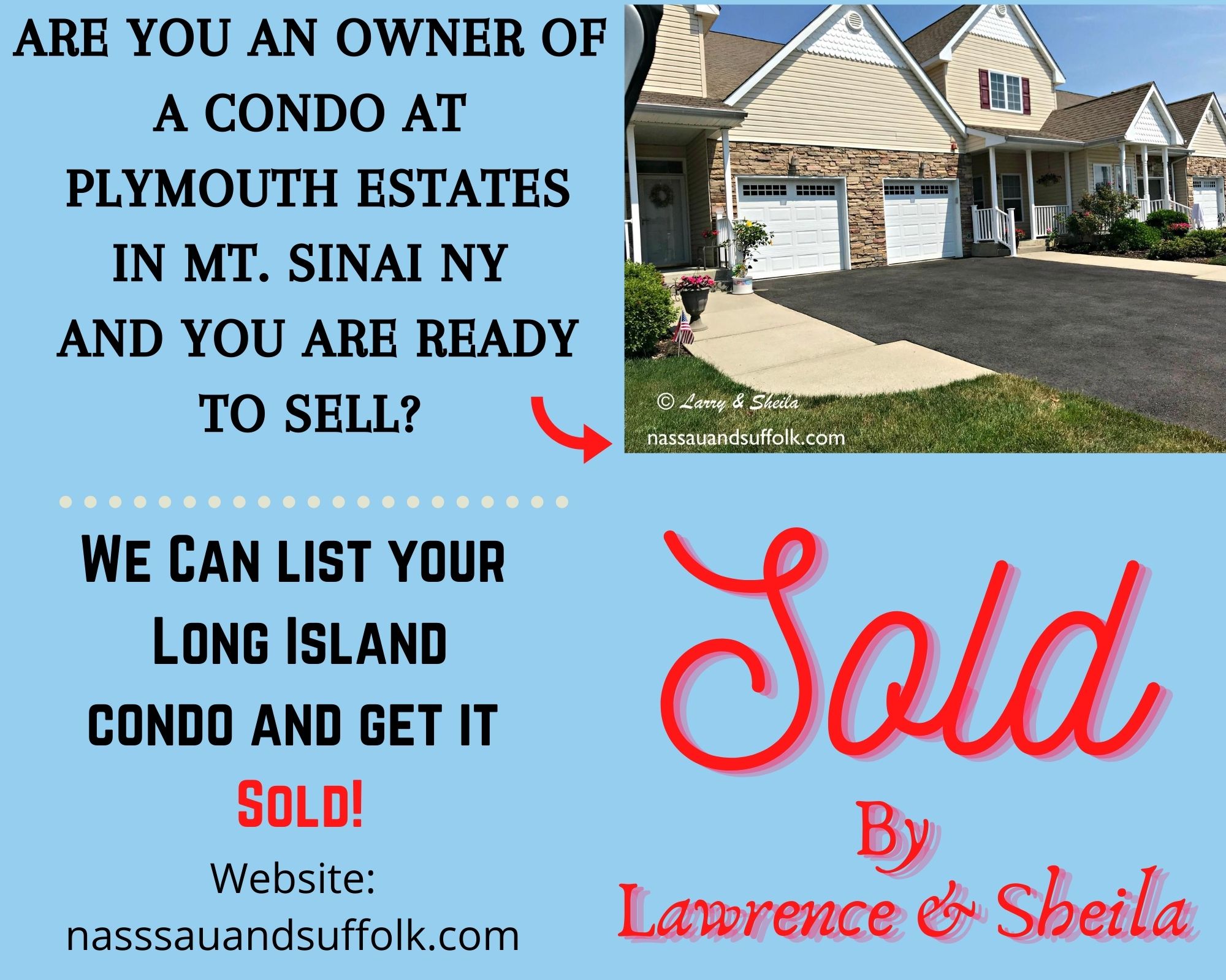 Plymouth Estates Owners Mt. Sinai New York Let’s Get Your Condo Sold